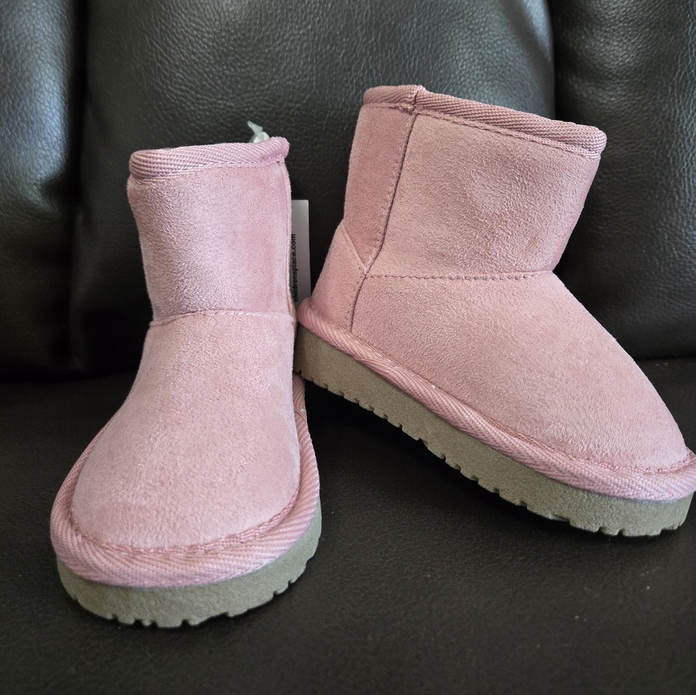 Toddler Girl Pink Suede Ankle Boots Size 5